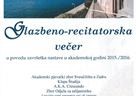 Pozivamo Vas na Glazbeno-recitatorsku večer studenata Sveučilišta u Zadru